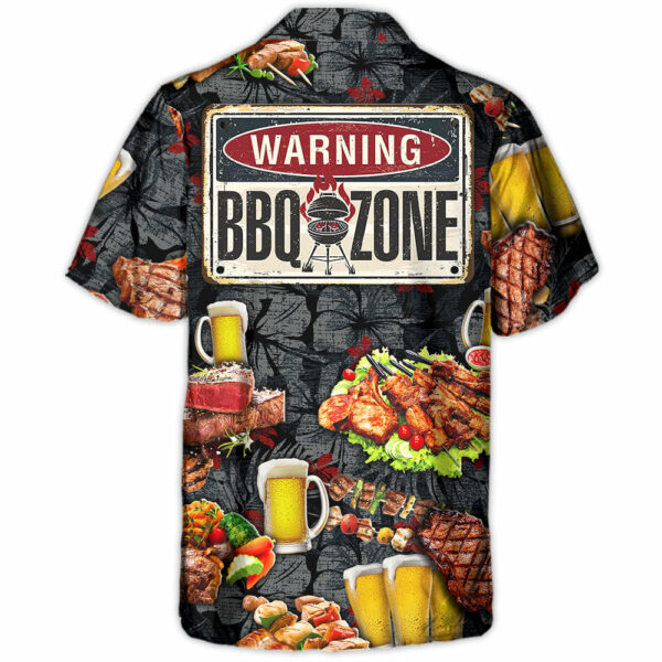 Barbecue Food Meat BBQ Warning BBQ Zone - Hawaiian Shirt - Owl Ohh