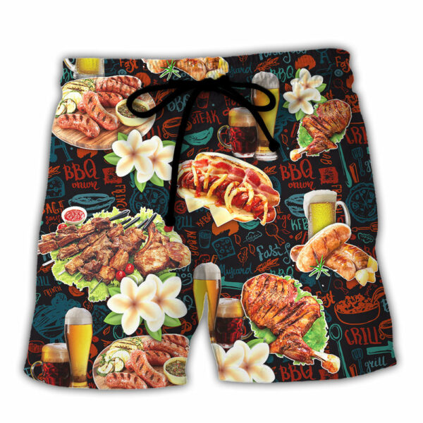 BBQ Don't Be Jealous Just Because You Can't Roast Like Me - Beach Short - Owl Ohh