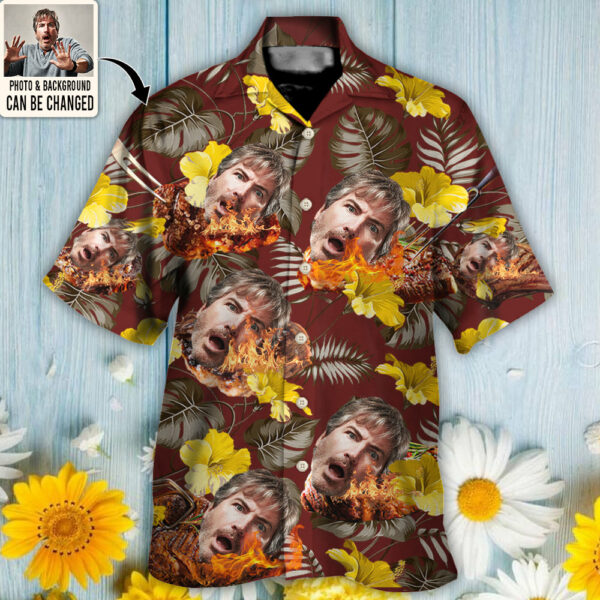 BBQ You Want Tropical Style Custom Photo - Hawaiian Shirt - Personalized Photo Gifts - Image 3