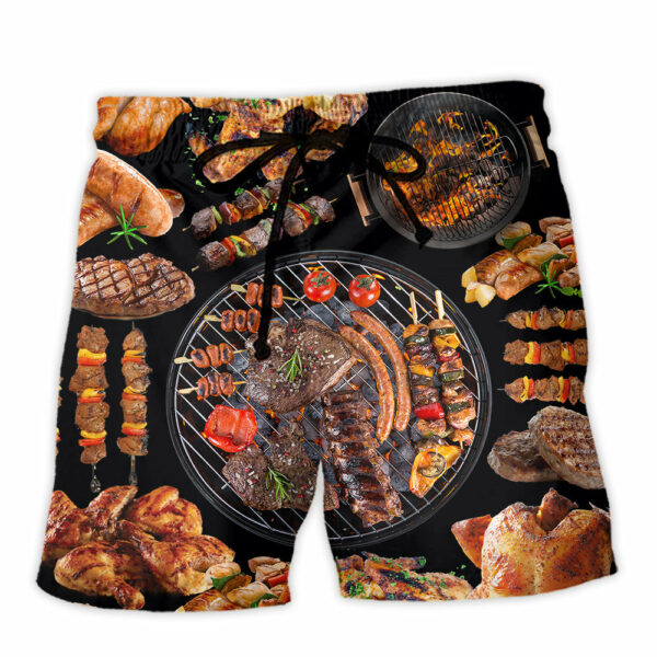 BBQ For Life Lover - Beach Short  - Owl Ohh