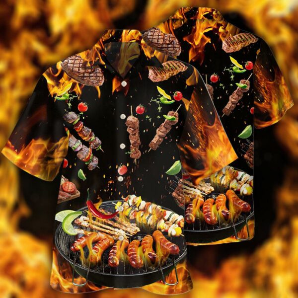 BBQ Hot Fire - Hawaiian Shirt  - Owl Ohh - Image 2