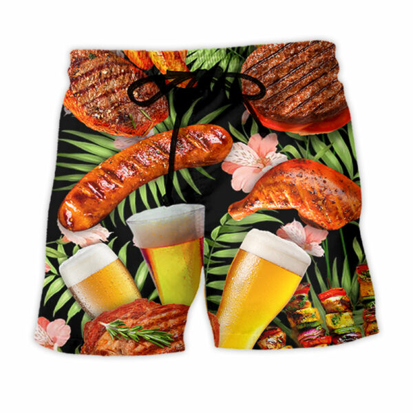 BBQ Beer Delicious Style - Beach Short  - Owl Ohh