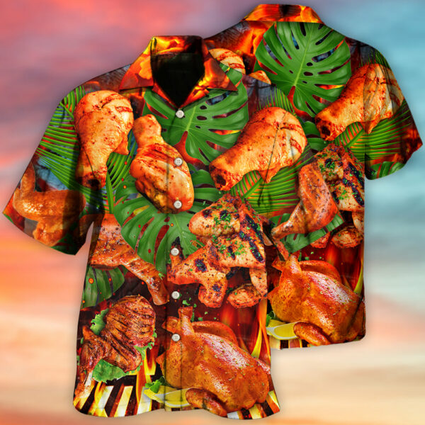 BBQ Food Lover Chicken Style - Hawaiian Shirt  - Owl Ohh - Image 2