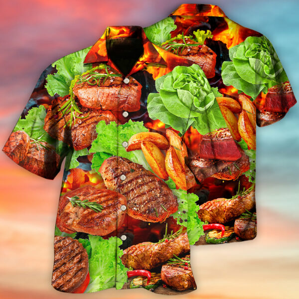 BBQ Beefsteak Salad - Hawaiian Shirt  - Owl Ohh - Image 2