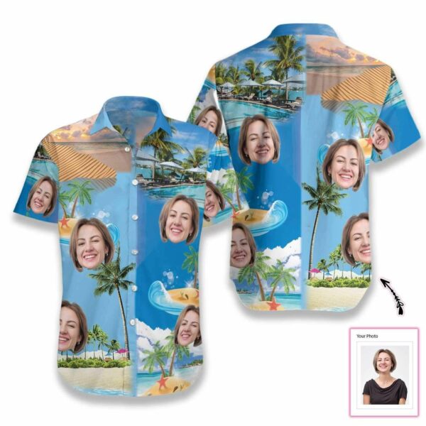 Beach Shirt Discover Cool Personalized Funny Custom Face Hawaiian Shirts  - Free Design 9to5vibe