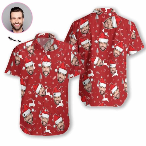 Beach Shirt Shop From 1000 Unique Personalized Custom Face Christmas Red Hawaiian Shirts - Free Design 9to5vibe