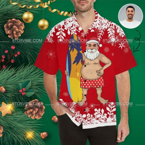 Custom Face Christmas Funny Men's Hawaiian Shirt  - Free Design 9to5vibe