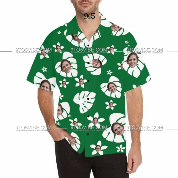 Custom Face Christmas Men's Hawaiian Shirt  - Free Design 9to5vibe