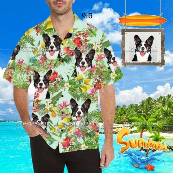 Custom Face Cute Dog Men's All Over Print Hawaiian Shirt - Free Design 9to5vibe