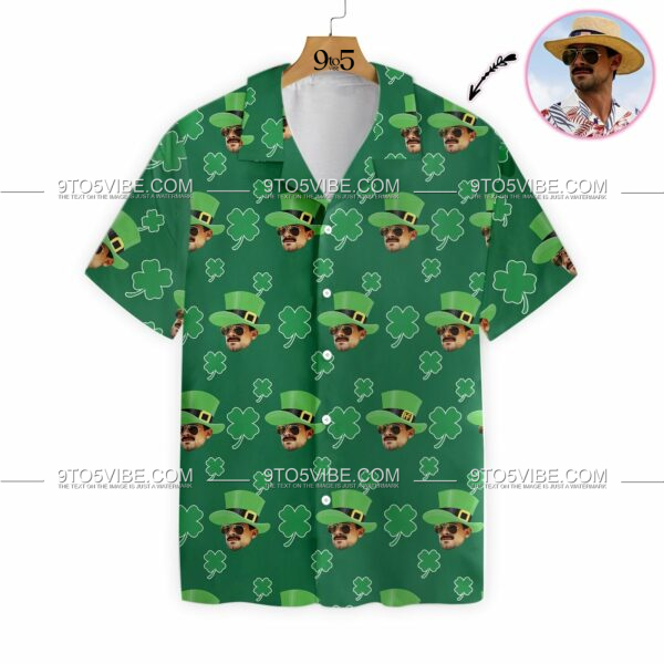 Custom Face Happy Saint Patrick's Day Custom Hawaiian Shirt - Free Design 9to5vibe