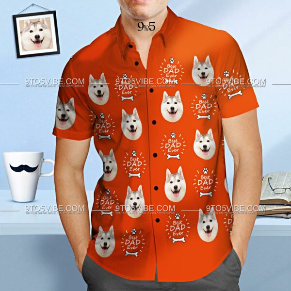 Custom Face Hawaiian Shirt Best Dog Dad Ever Personalised Father's Day Shirt Gift for Dad  - Free Design 9to5vibe