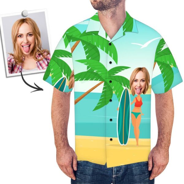 Custom Face On Shirt Hawaiian Shirt Black Pineapple  - Free Design 9to5vibe