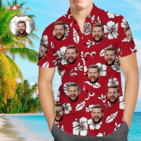 Custom Face On Shirt Hawaiian Shirt Lily Flowers  - Free Design 9to5vibe