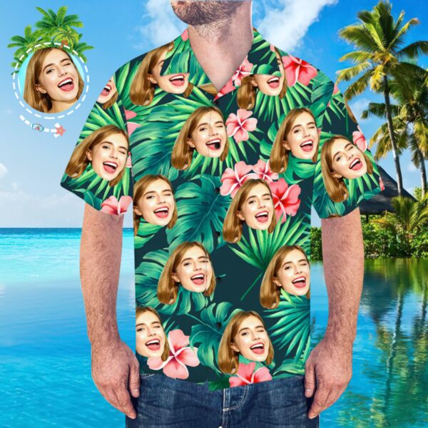 Custom Face Shirt Men S All Over Print Hawaiian Shirt  - Free Design 9to5vibe