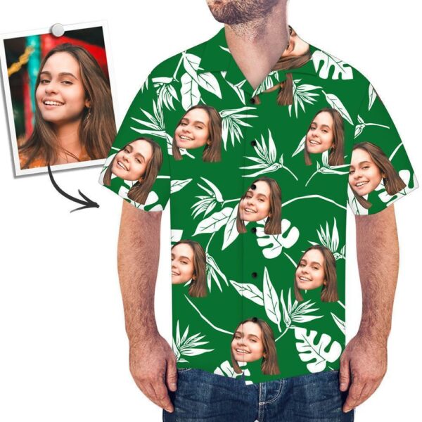 Custom Face Shirt Men S All Over Print Hawaiian Shirt Coconut Tree  - Free Design 9to5vibe