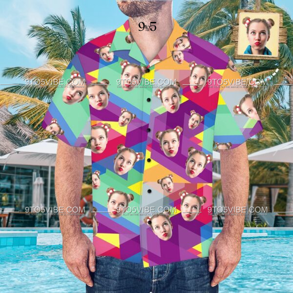 Custom Face Shirt Men's Hawaiian Shirt-Colourful  - Free Design 9to5vibe