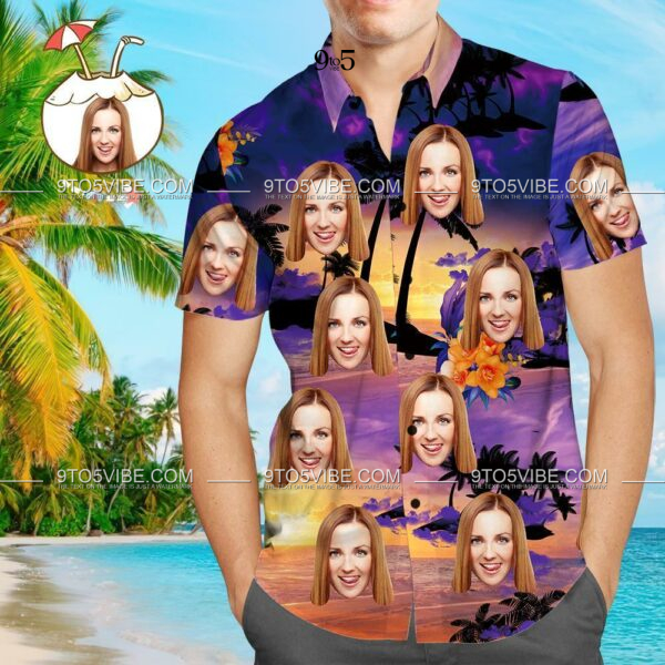 Custom Face Shirt Personalized Photo Men's Hawaiian Shirt  - Free Design 9to5vibe