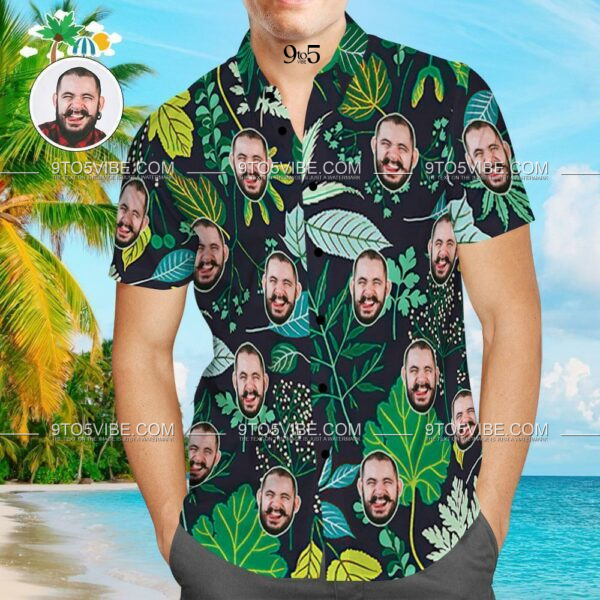 Custom Face Shirt Personalized Photo Men's Hawaiian Shirt Cool Handsome - Free Design 9to5vibe