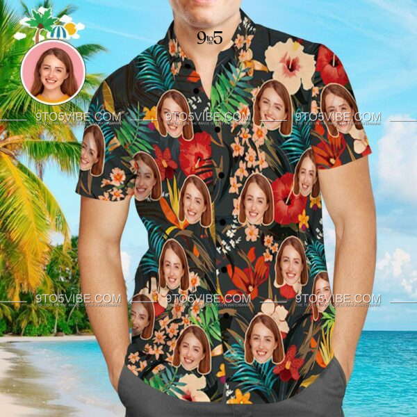 Custom Face Shirt Personalized Photo Men's Hawaiian Shirt Gift  - Free Design 9to5vibe