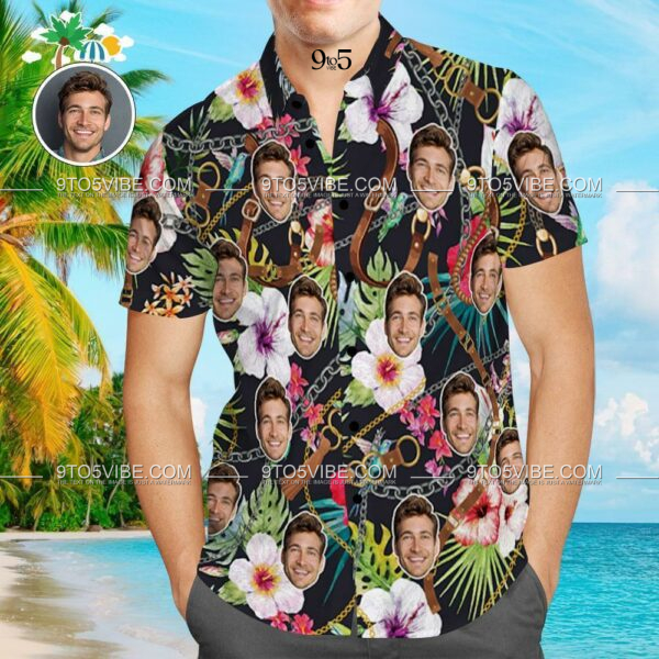 Custom Face Shirt Personalized Photo Men's Hawaiian Shirt Street style - Free Design 9to5vibe