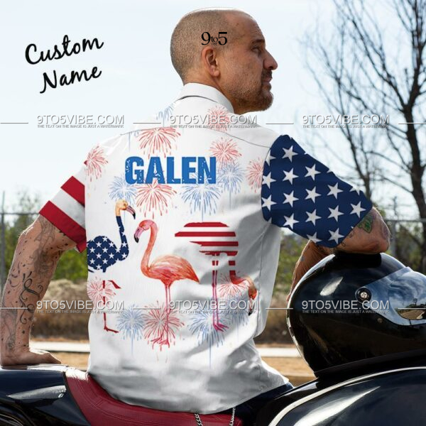 Custom Face Shirt Personalized Text Men's Hawaiian Shirt Independence Day - Free Design 9to5vibe