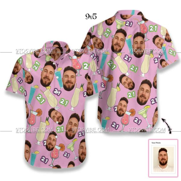 Funny Custom Face Cocktail Custom Hawaiian Shirt - Free Design 9to5vibe