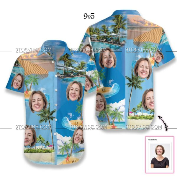 Funny Custom Face  Custom Hawaiian Shirt  - Free Design 9to5vibe