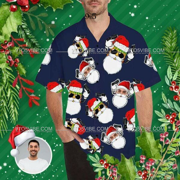 Funny Custom Face Santa Claus Unisex Hawaiian Shirts - Free Design 9to5vibe