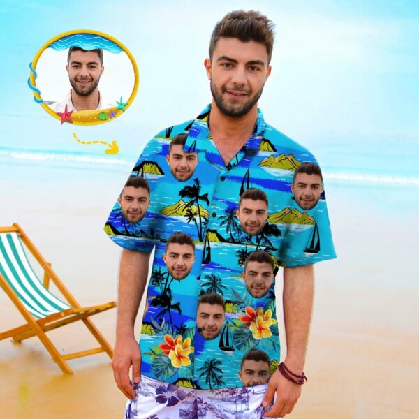 Vice City Custom Face Hawaiian Shirt Men's Gang Style  - Free Design 9to5vibe